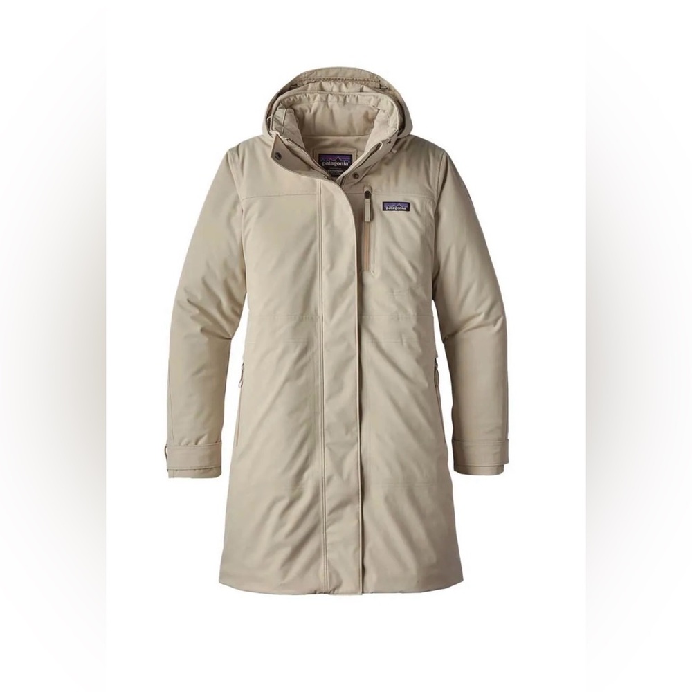Patagonia Women's Beige Stormdrift Parka Size Small